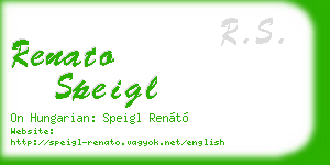 renato speigl business card