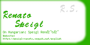 renato speigl business card